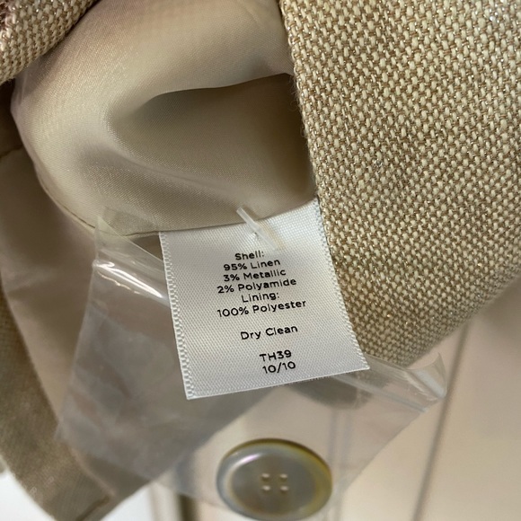 NWOT Talbots The Grace Fit Linen Sparkle Blazer 8P - Picture 5 of 9